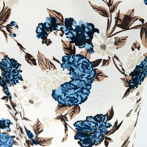 NWT Tory Burch Strap Back Midi Dress in Caramel Mixed Floral - Picture 6 of 11